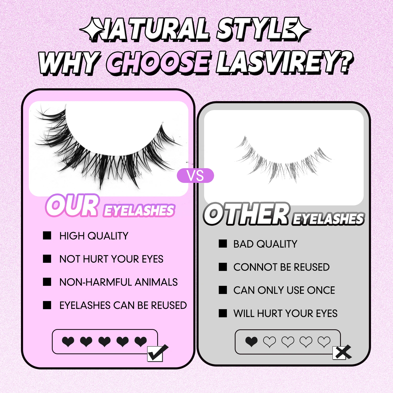 Lasvirey Pestanas olho de gato, curvatura natural, pestanas manga, novas pestanas postiças molhadas, pestanas postiças de vison falso 3D macio, extensão de maquilhagem