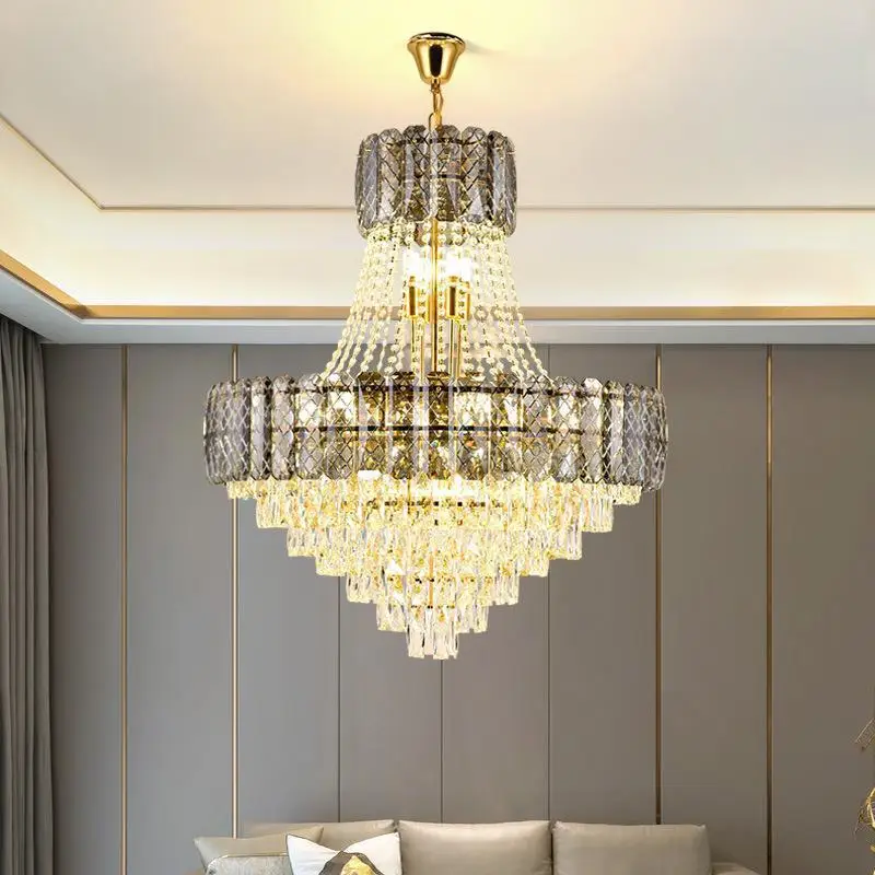 Knightsbridge K5 Crystal Antique Brass Chandelier - Not included Bulb