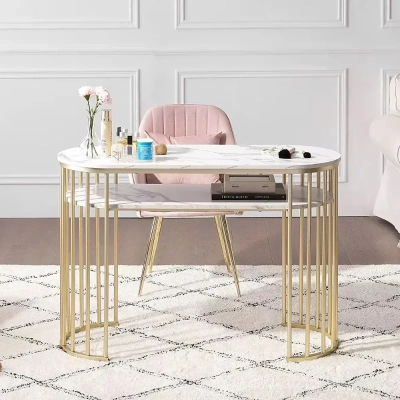 hot sales Luxury Furniture Single White Professional Salon Nail Desk Ample Durable Stylish Marbling Texture Manicure Nail Table