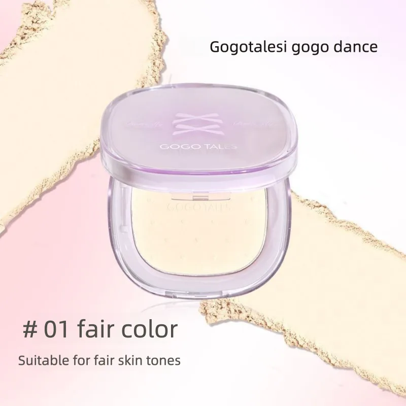 The Gogo Dance Soft Caramel Powder Compact Sets And Applies Makeup To The Skin, Providing A Natural Touch For Dry And Oily Skin