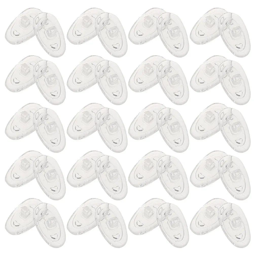 

20 Pairs Glasses Nose Pad Pads Antislip Sunglasses Eyeglasses Accessories Clear