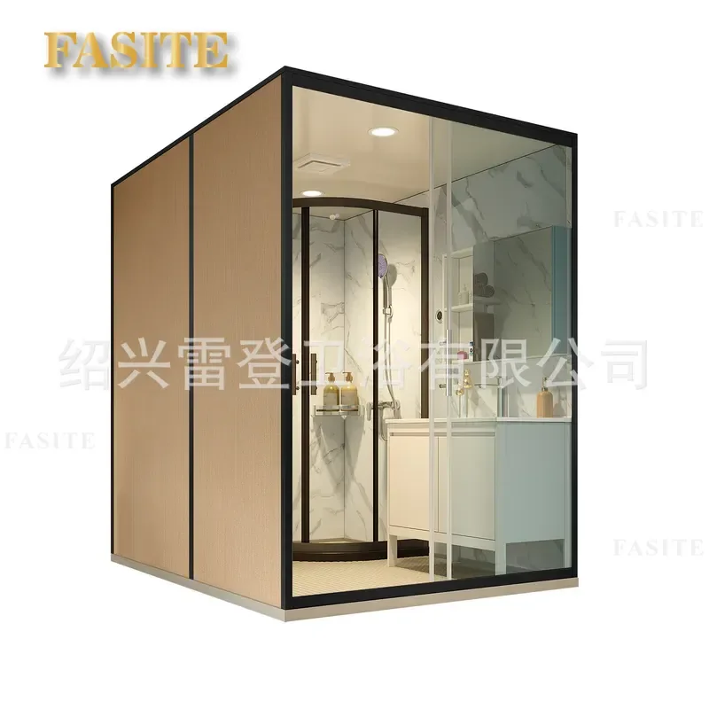 for Xireideng Integrated Shower Room Bathroom with Toilet Wet and Dry Separation for Hotel 2.5x1.7m