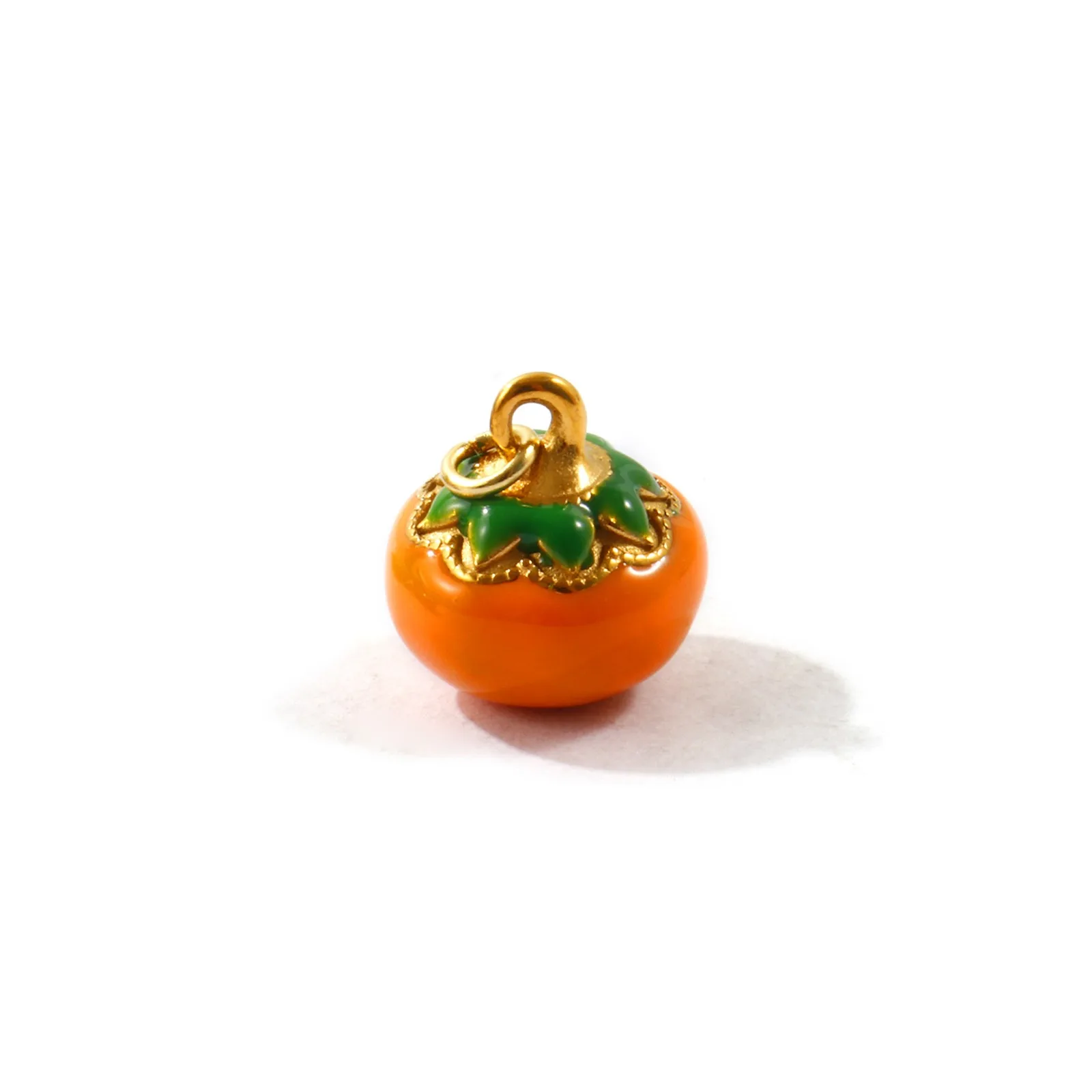 2 Stück Emaille 3D Fruchtanhänger Apfel Wassermelone 304 Edelstahl 18K vergoldete Anhänger für DIY Schmuckzubehör Großhandel – Detail 7