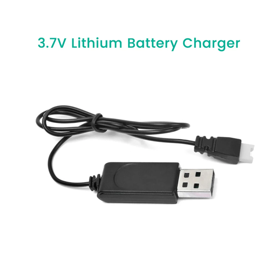 Cable Cargador USB Para Batería 3.7V Li-Po De Drones, Compatible Con Syma S39 Y Otros, 2 Unidades De 63 Cm