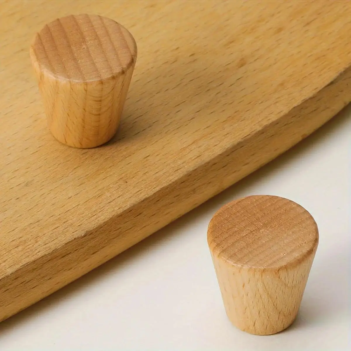 Wooden Round Drawer Pulls - Versatile Cabinet & Dresser Handles with Installation Hardware Included Pulls for Cabinet