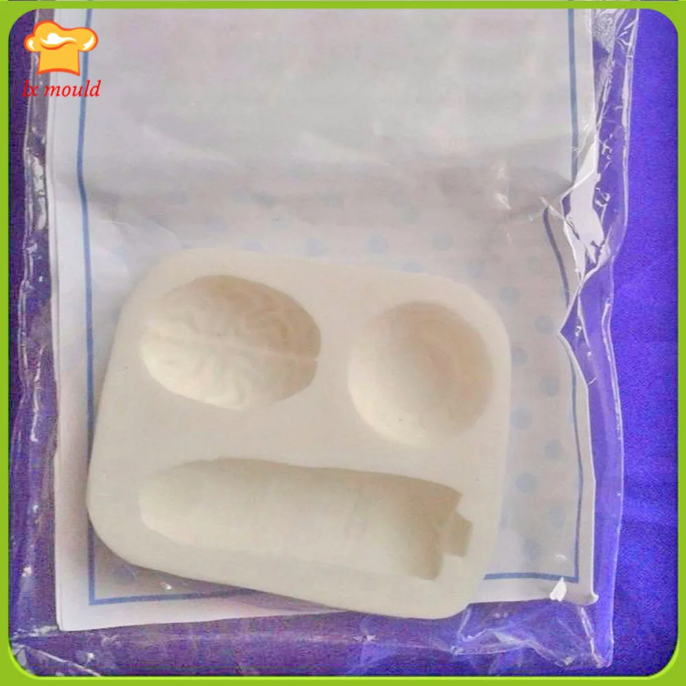 LX MOULD Halloween Silicone Fondant Mold Cake Decorating Chocolate Baking Sugarcraft Mould Zombie Brain Eyes Broken Flnger