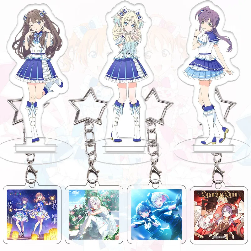 

Link! Like! LoveLive! Stand Up Sign Megumi Fujishima Rurino Osawa Kozue Otomune Acrylic Keychain Kawaii Cartoon Keyring Figure