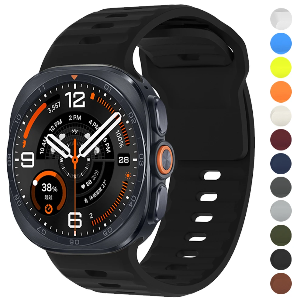 Sport Soft Silicone Band for Samsung Galaxy Watch Ultra2 2026 2025 2024 Strap For Galaxy Watch Ultra 47mm No Gap Strap Bracelet
