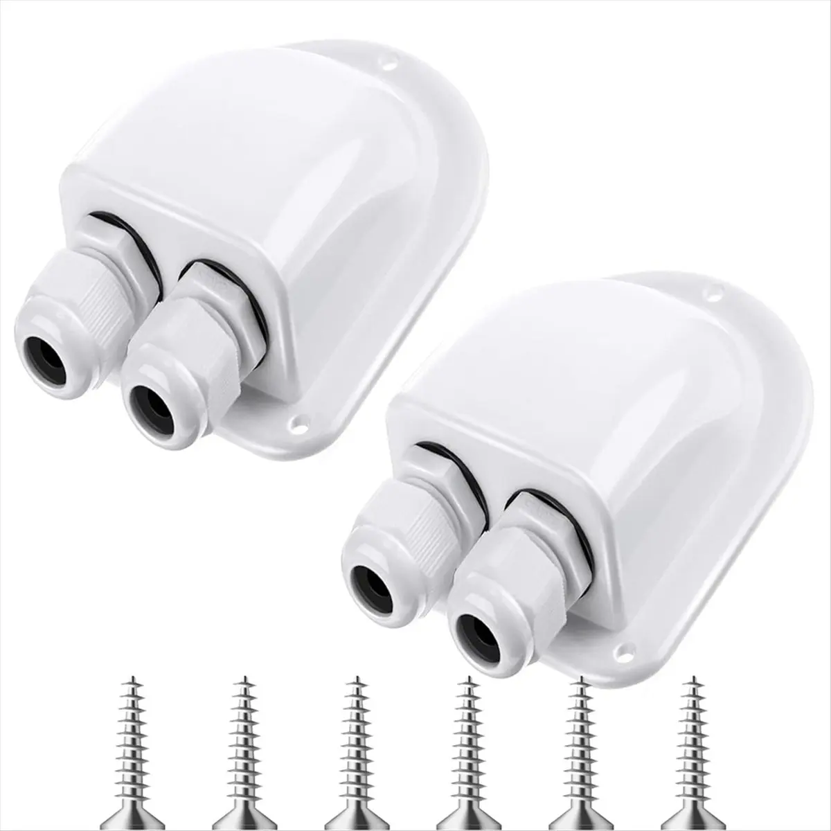 【Limited Offer】2 Pack Solar Cable Entry Gland,Solar Gland, Dual Cable Entry Housing for All Types 3mm² to 10mm² RV,Caravan,Marin