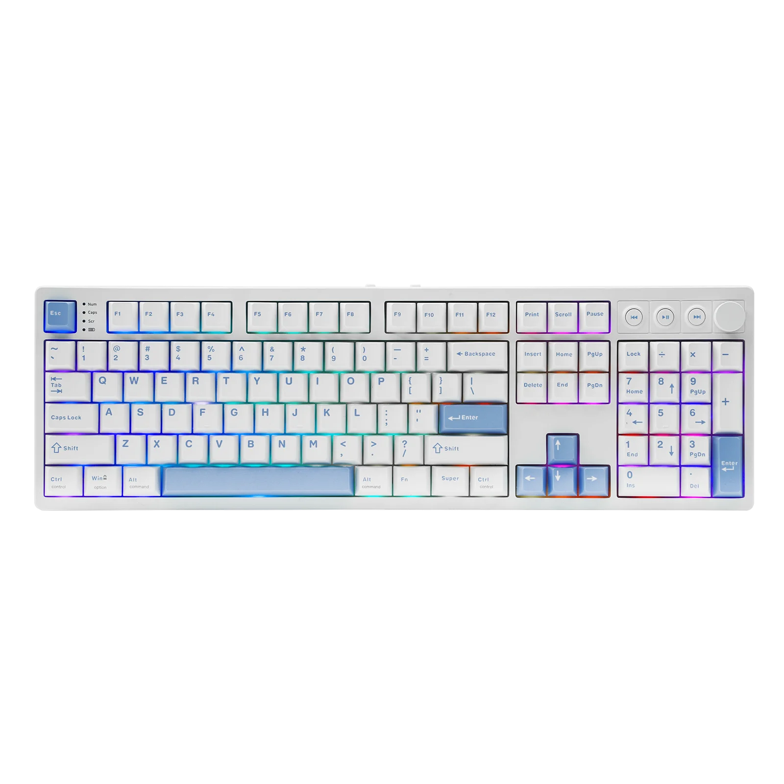 

Механическая клавиатура MechLands Vibe108, 100% ANSI US раскладка, проводная/беспроводная (Bluetooth/2.4ГГц), с программируемым драйвером и RGB-подсветкой