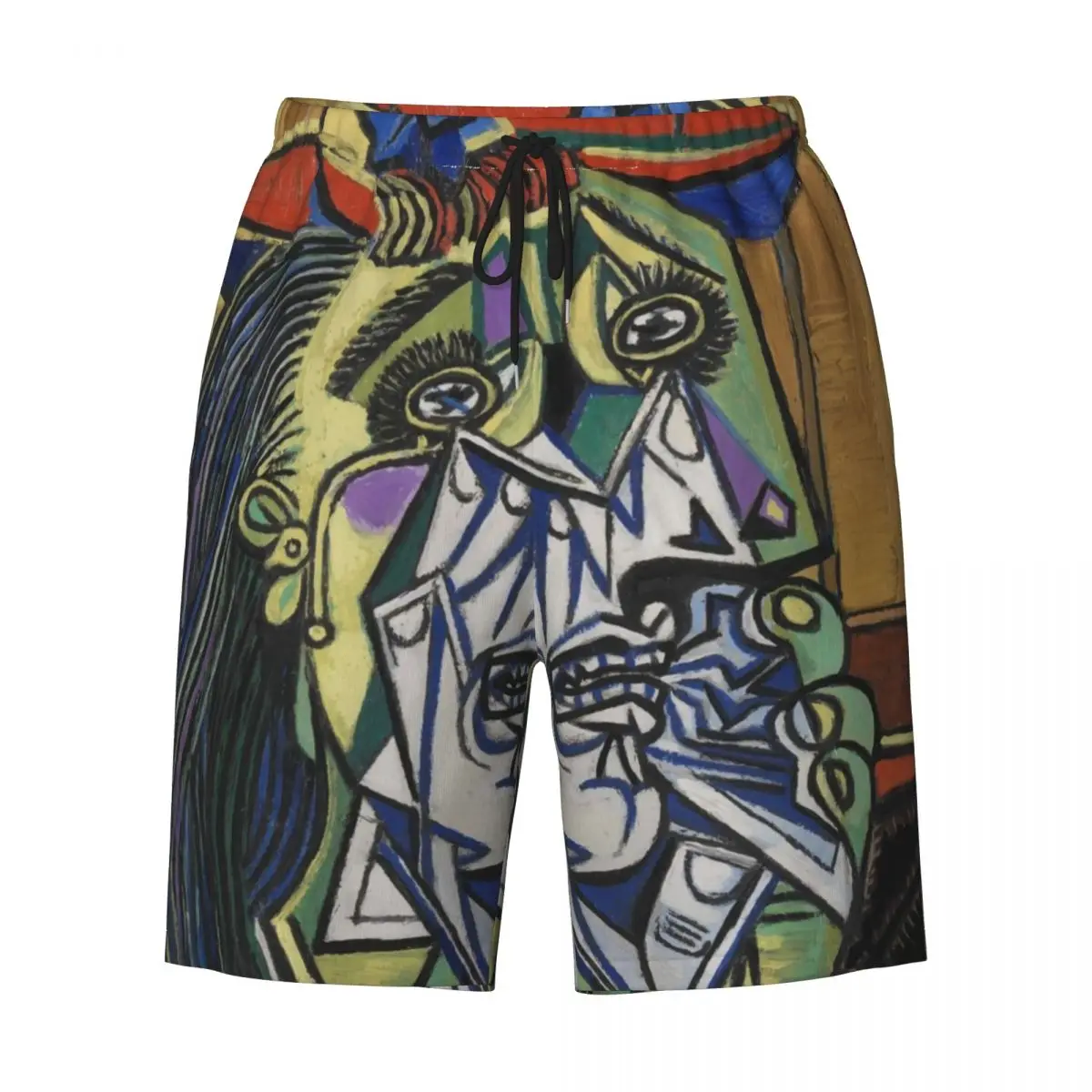 Homens A Mulher Chorando Imprimir Swim Trunks, Quick Dry Beachwear, Praia Board Shorts, Picasso Pintura, Boardshorts