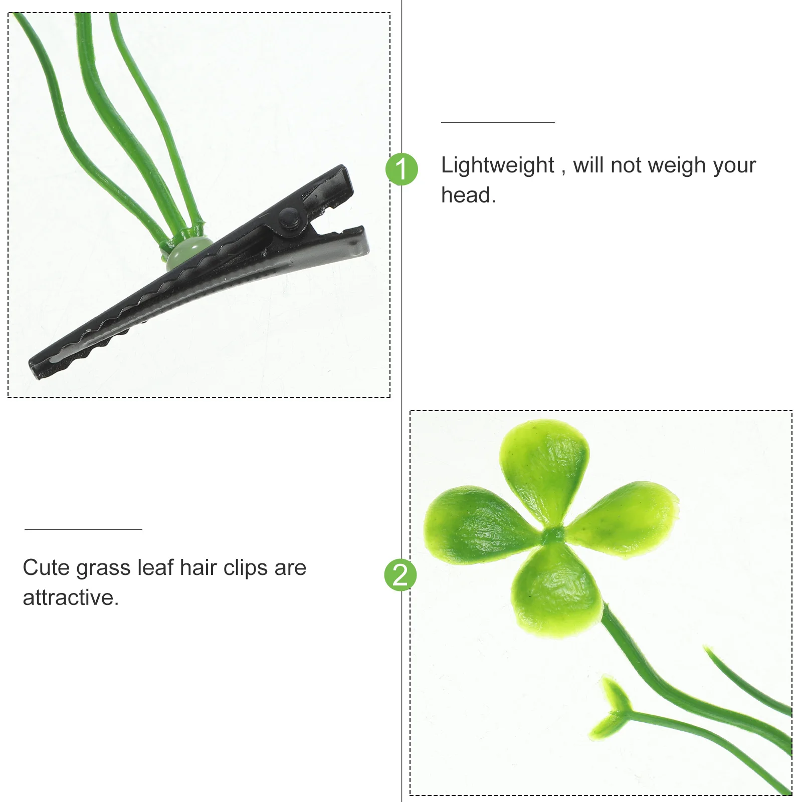 

30 Pcs Four Leaf Clover Hairpin Plant Clips Mini Grass Accessories Cute Teen Girls Hair Accessories Spring Barrettes Stylish