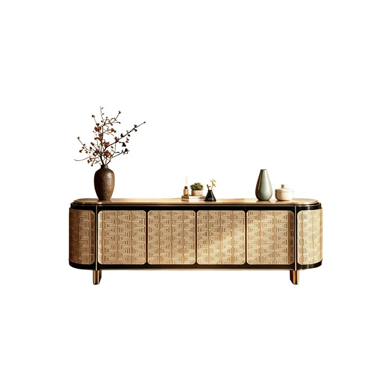CX light luxury modern simple TV, solid wood locker living room furniture free assembly