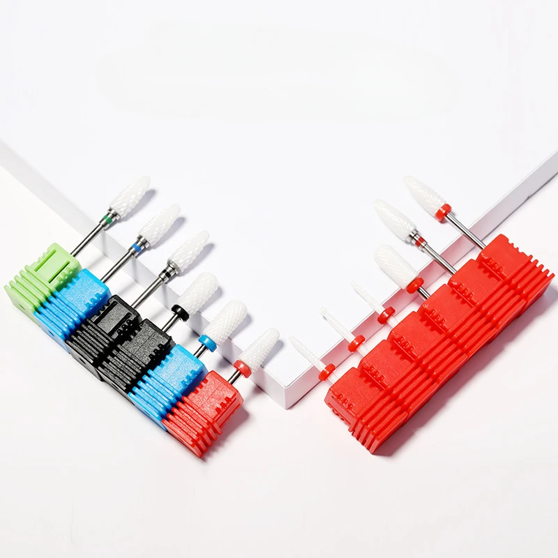 رأس مثقاب الأظافر يزيل بسرعة درع رصاصة على شكل رأس تلميع السيراميك عالي المقاومة للاهتراء من كربيد تدريبات مانيكير كهربائية