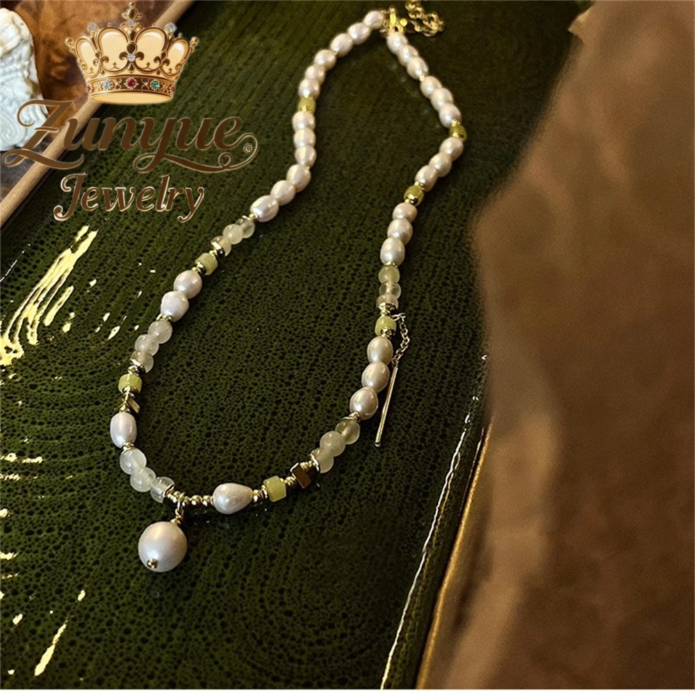 

Freshwater Pearl Necklace, Beaded Accessories, Versatile And Niche Collarbone Chain, Dopamine Jewelry Necklace Charms Exquisite