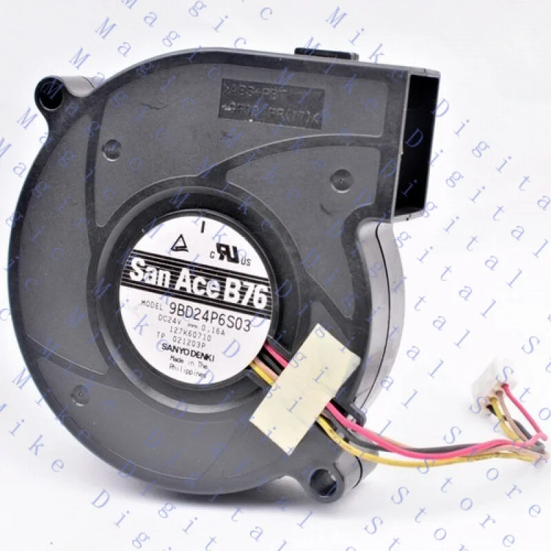 

UU 1pcs FOR Sanyo 9BD24P6S03 7cm 7620 24V 0.16A 4-wire PWM Inverter Blower Cooling Fan