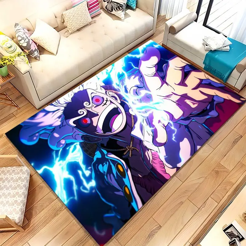 Anime Zoro One P-Piece Straw Hat Pirates Soft Non-Slip Area Rug for Living Room,Bedroom Playroom Carpet Mat for Sofa,Home Decor