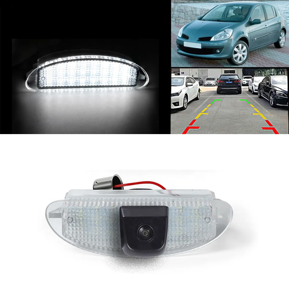 

For Renault Clio II 2 BB CB BB0 SB0 Mk2 II Twigo I C06 S06 Kasten 1998Car Rear View Parking backup Camera LED License plate lamp