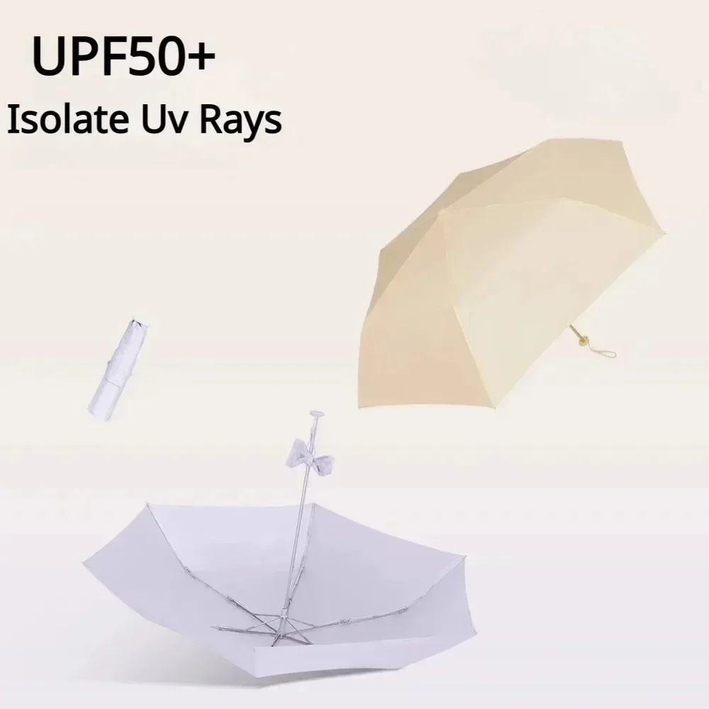 Mini Portable Feather Umbrella Anti Uv Sunscreen Feather Sunny Umbrella Ultra Light Aluminum Bone Black Glue Pencil Umbrellas