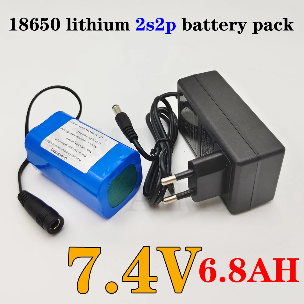 

2S2P 7,4 В 6800 мАч литий-ионный аккумулятор для T188 2011-5 T888 V007 H18 C18 пульт дистанционного управления RC рыболовная приманка лодка аккумулятор