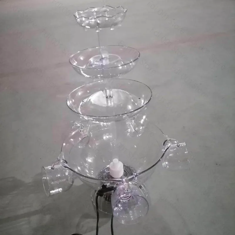 5 glasses of red wine fountain, can be used for reception, party beauty plug