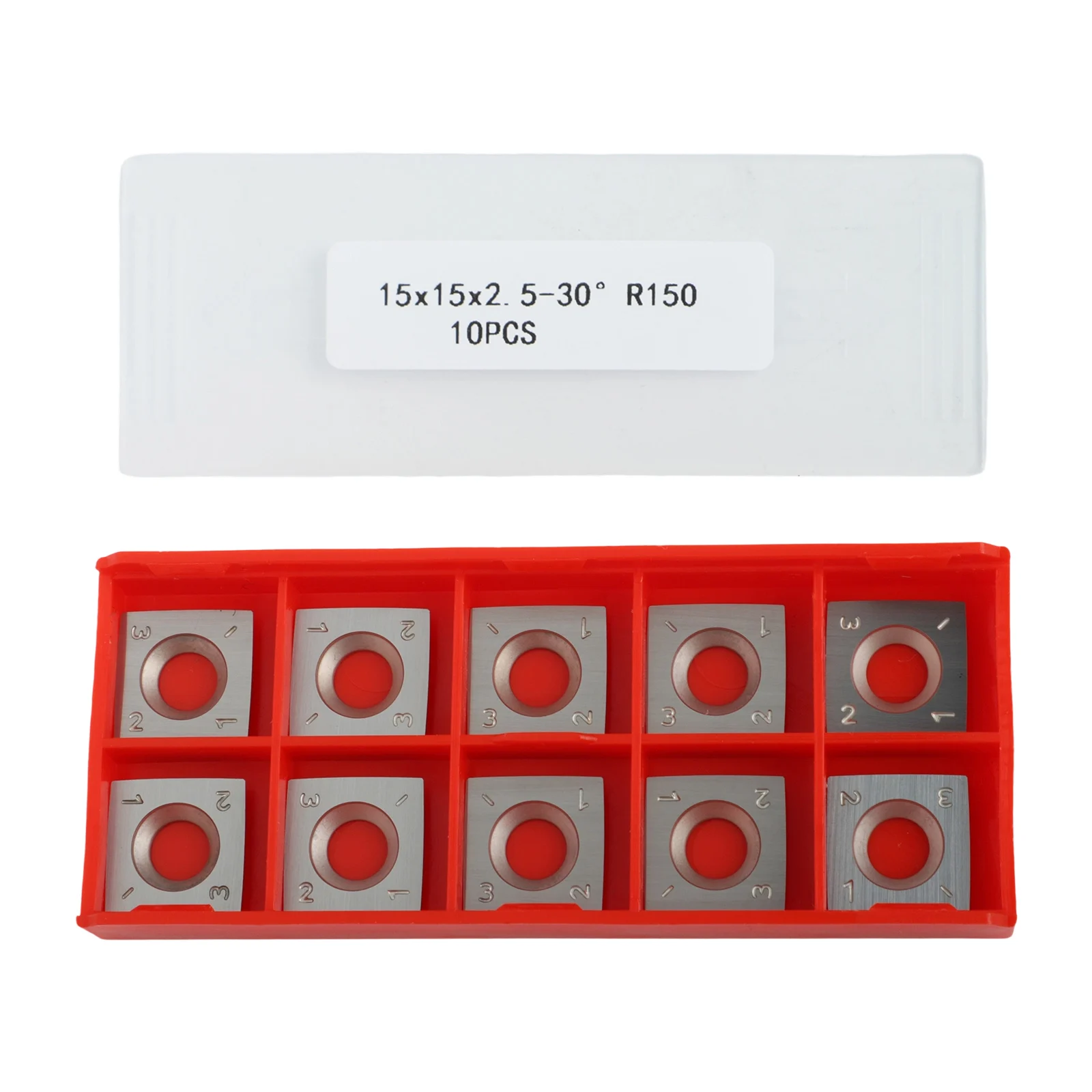 

10pcs Carbide Blades Countersunk Hole For Woodworking Lathe Spiral Planer Heads R150 Square Carbide Blades Accessories