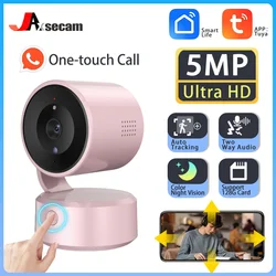 Tuya 5MP PTZ Control WiFi IP Camera One- touch Call Indoor Baby Monitor Wireless Security Protection Cameras Remote Control