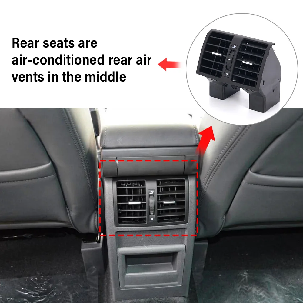

Задняя решетка воздуховода кондиционера (черный пластик) для VW Touran 2004-2019, Caddy 2004-2015, артикул 1TD819203, 1TD819203A