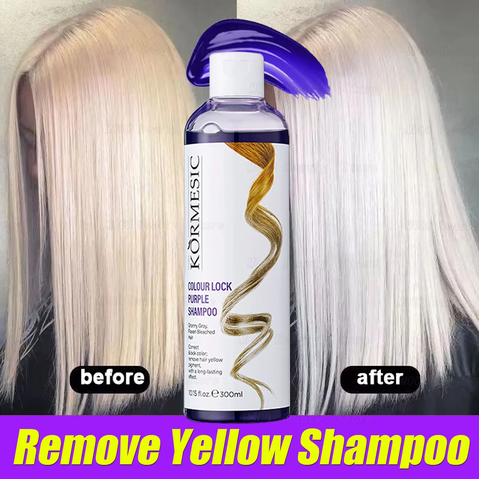 

Purple Hair Dye Shampoo for Blonde to Cover Gray Non-irritating Hair Fade Yellow After Bleaching Hair Shampoo Gray Hair Remedy