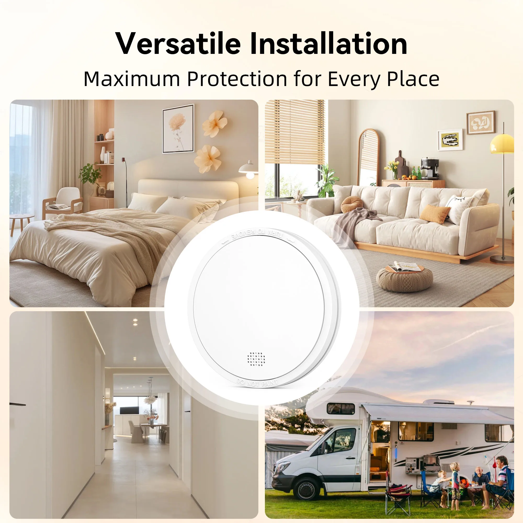 Independent Smoke Alarm 10-year Battery Life Smoke Detector Fire Alarm Smart Home Security Protection Sensor 85 High Decibel