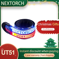 NEXTORCH UT51 Sports light emitting bracelet LED police wrist ring red and blue flash 360 degree light night running cycling