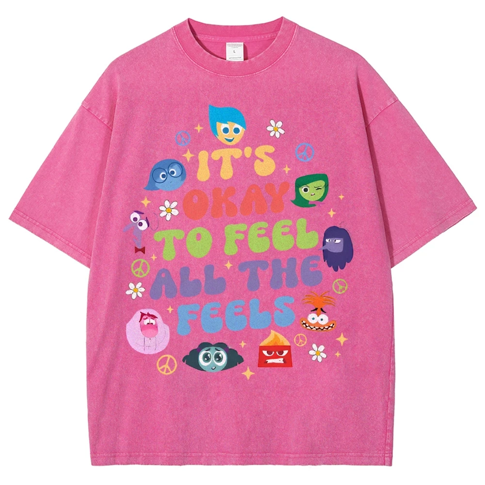 

Colorful Letter Print Oversized T-Shirt Easter Style Summer Tops Clothes Trend Streetwear Same Gender Design Short Sleeved