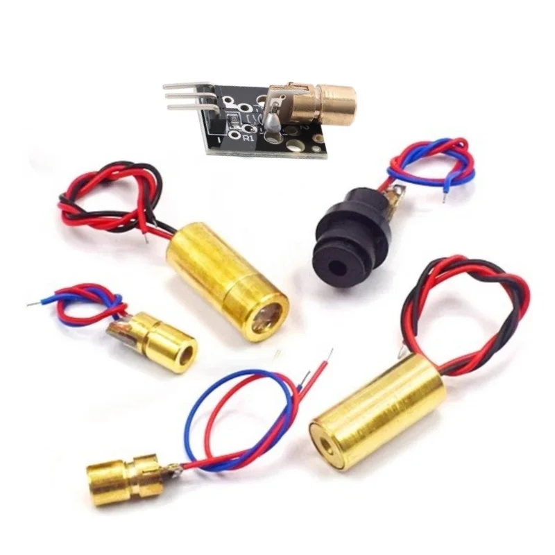 5pcs 6MM 9MM 3V5V4.5V 650nm Red Point / Line / Cross Laser Module Laser Diode Semiconductor Laser Laser Sensor Module