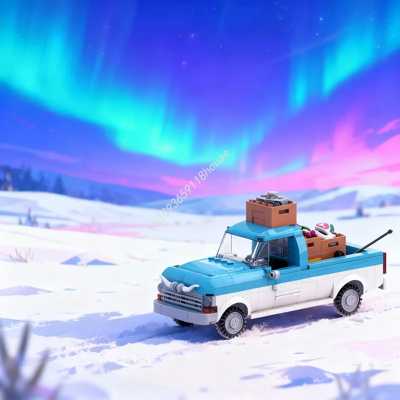 547 stks MOC Texas Farm Truck Windmolen Auto's Model Bouwstenen Constructie Kerstcadeaus DIY Idee Creatief Speelgoed Onderwijs