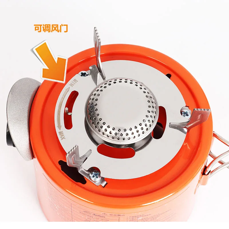 2 in 1 Portable Propane Heater 2000W Outdoor Camping Gas Stove High Efficiency Heating Stove for Winter Ice Fishing Hiking