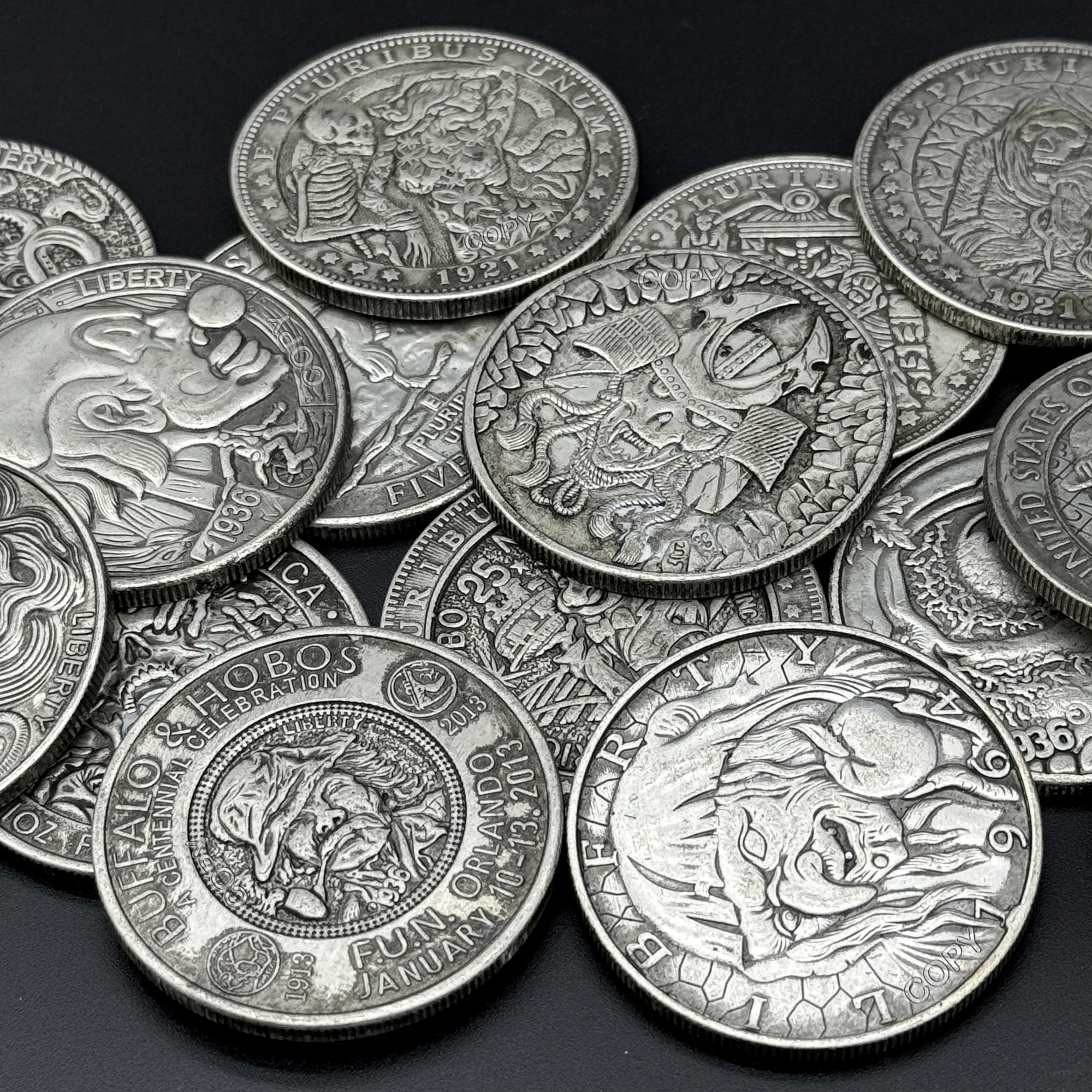 1 قطعة الولايات المتحدة واندرر الهيكل العظمي المتشرد عملة نحاسية شيطان الغريبة الأخطبوط الأنابيب جمع ميدالية الفن النسر طبق الاصل 1 دولار ديكور المنزل هدية