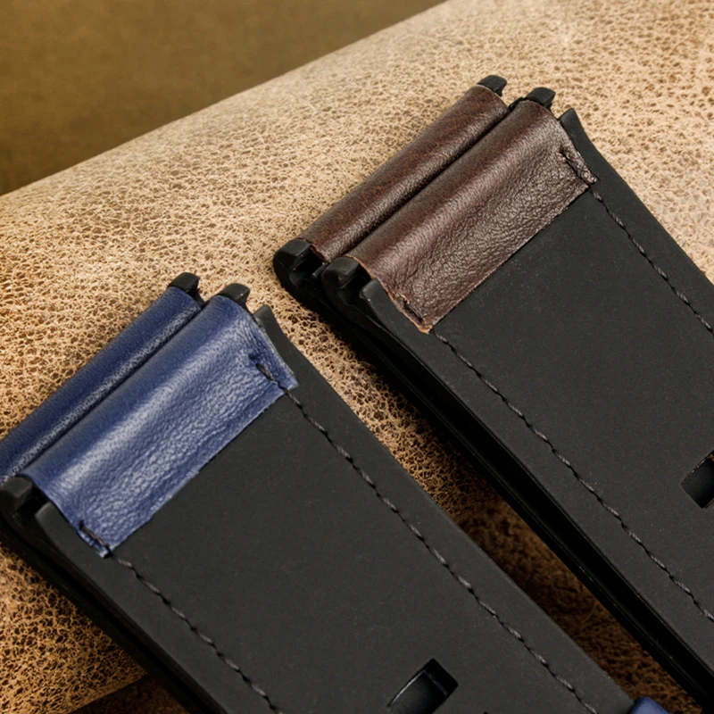 28mm Black Brown Cowhide Watch Strap For SEVENFRIDAY M2/02 P1B/01 Watch Strap Watch Bracelet