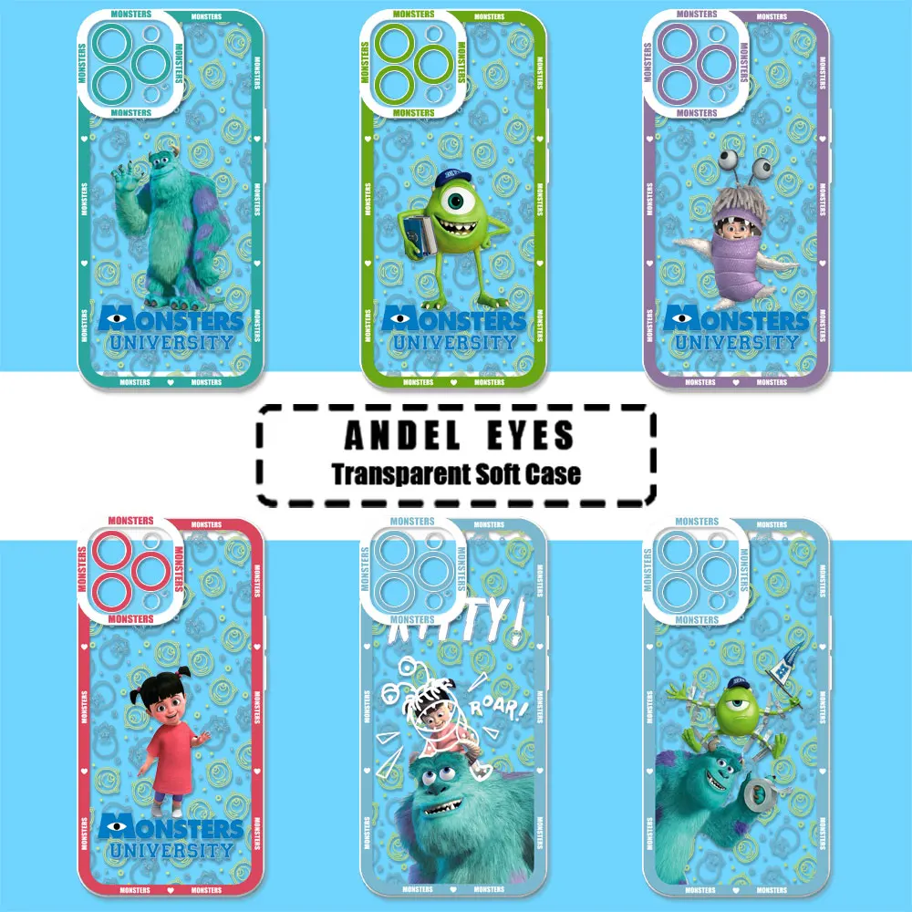 

Disney Monsters Inc Cute Art Phone Case For Redmi Note 13 12 11 ProPlus 12S 11T 11S 10 10S 9 9S 8T 8 Pro Max Transparent Cover