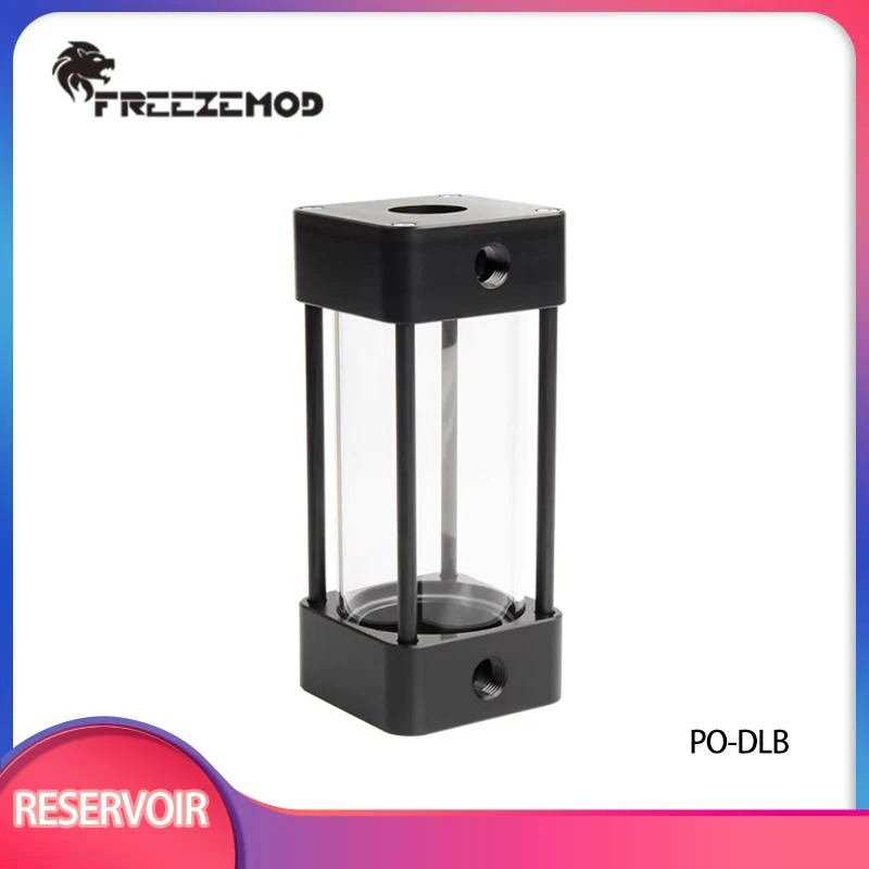 FREEZEMOD Acrylic PC Water Tank OD60mm Water-cooled Circular Water Box POM Cover G1/4 Thread 159/209/259mm Length  PO-DLB