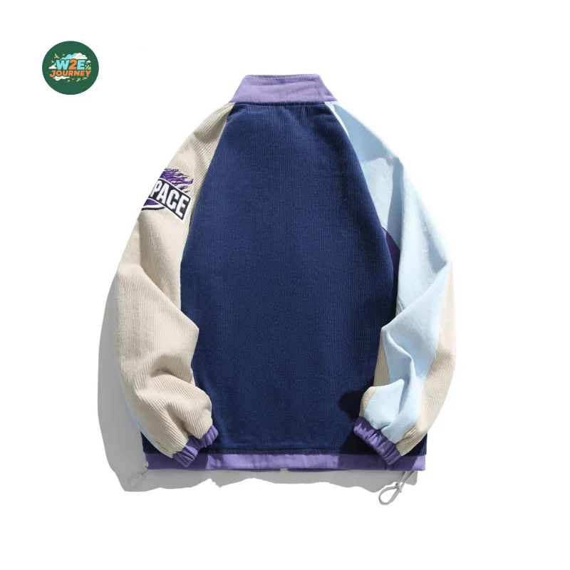 W2EJOURNEY Top qualité EU US taille hommes et femmes en plein air sport de rue mode veste Vintage ample rue tendance veste décontractée