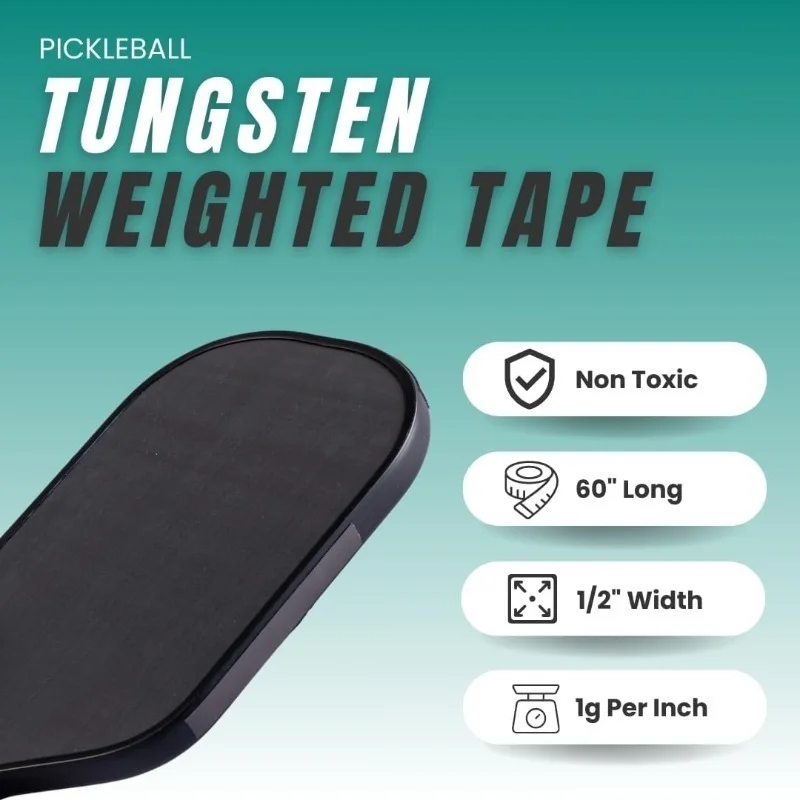 YITAPE Weighted Tungsten Tape for Pickleball Paddles | Non-Toxic & Customizable Alternative of Lead Tape for Pickleball Paddles