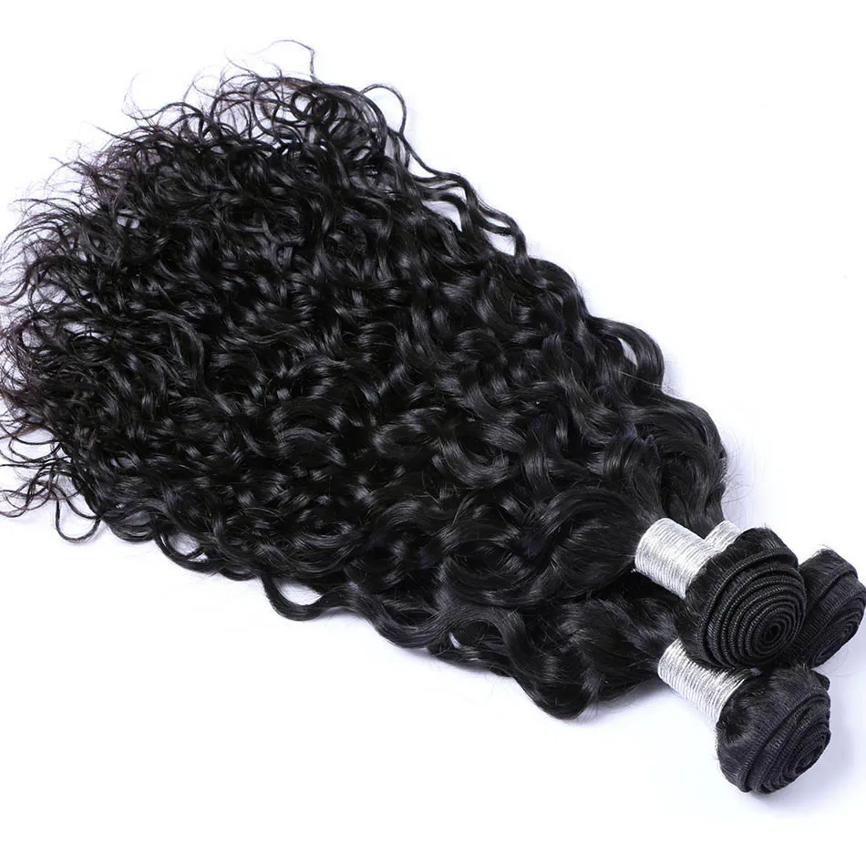 

Water Wave Human Hair Bundles 1/2/3 Pieces Natural Black Cheap Human Hair Extensions 8-30 Inch Vendors Wholesale Hair