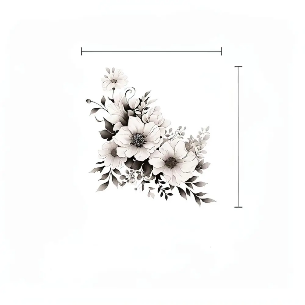 Modern Minimalist Floral Wall Sticker Grey White Removable Wallpaper Decorative Mural Waterproof Anti Mold For Home Interior
