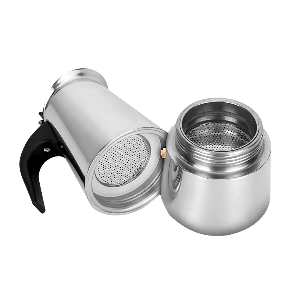 Coffee Pot Perfect for Home and Cafe Good Performance Maker Kitchen Supply Mocha Stainless Steel Espresso Holder