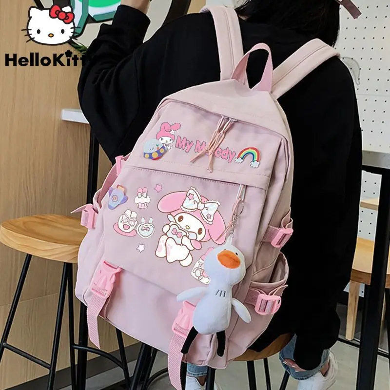 

Sanrio Melody Pink Bags Cinnamoroll Korean Academic Style Backpacks Y2k Student Aesthetic Schoolbag Girls Fashion Shoulder Bag