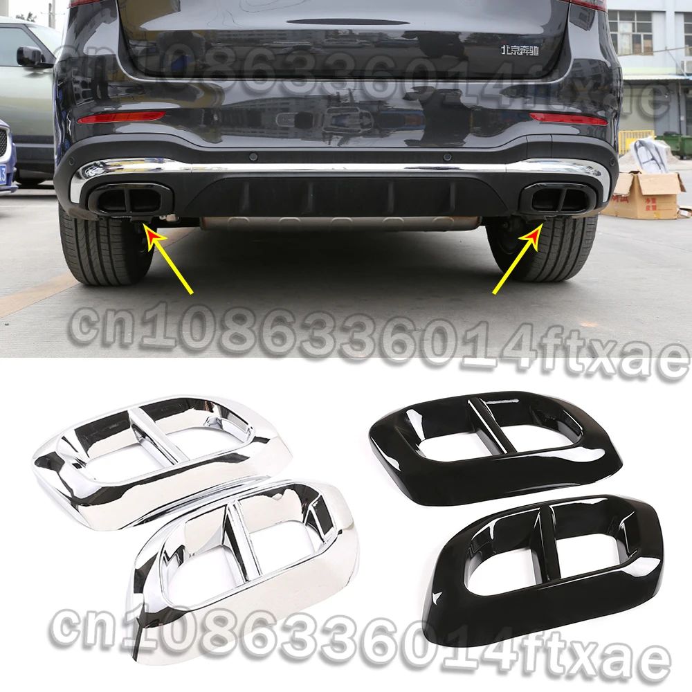 

Suitable for 2020-22 Mercedes-Benz GLE 350 GLE 450 GLC GLS W167 X253 X167 ABS car muffler exhaust pipe tail cover decorative sti