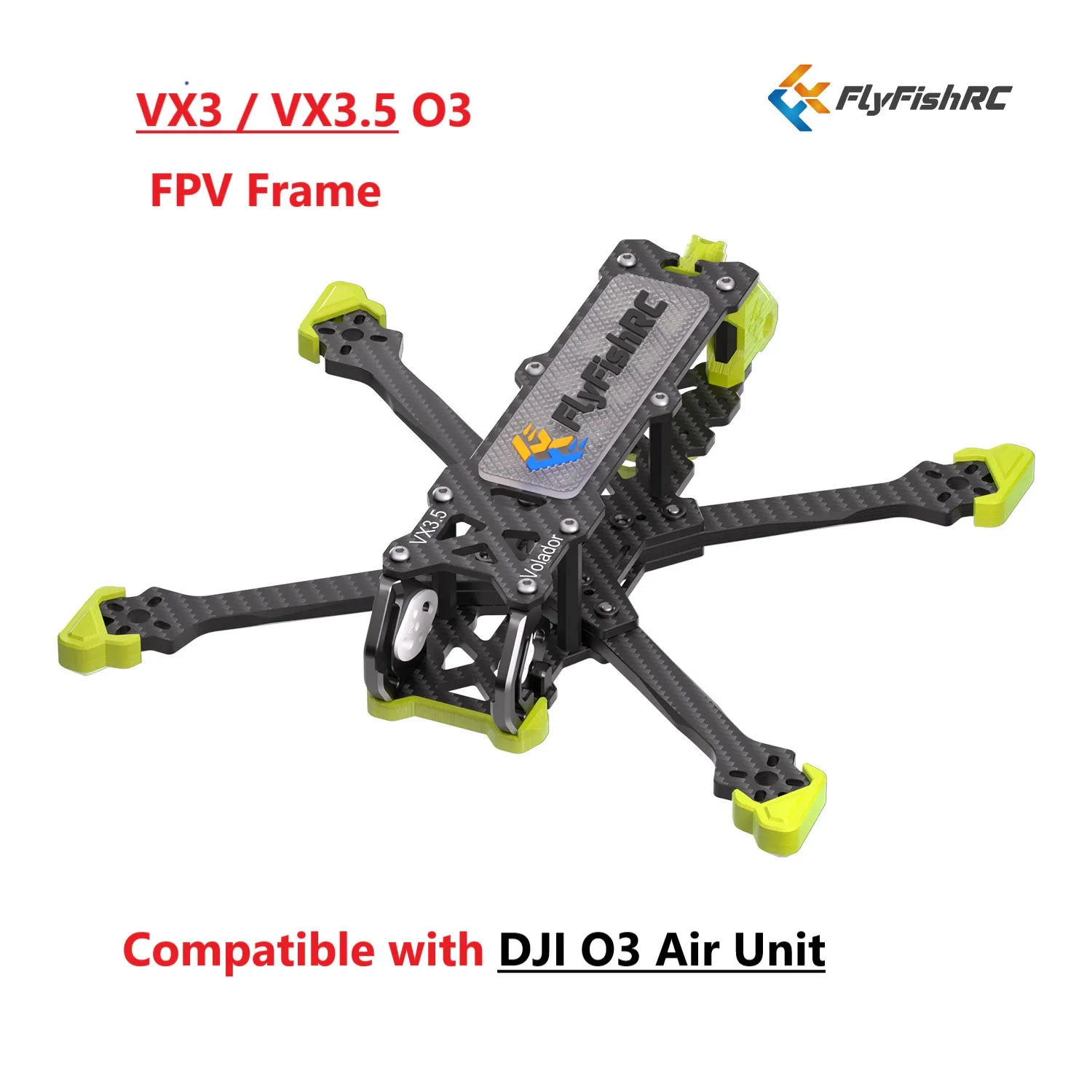 1PC/2PC/5PC FlyFishRC Volador VX3 VX3.5 Black O3 FPV Frame Compatible with DJI O3 Air Unit For FPV RC Freestyle Quadcopter Kit