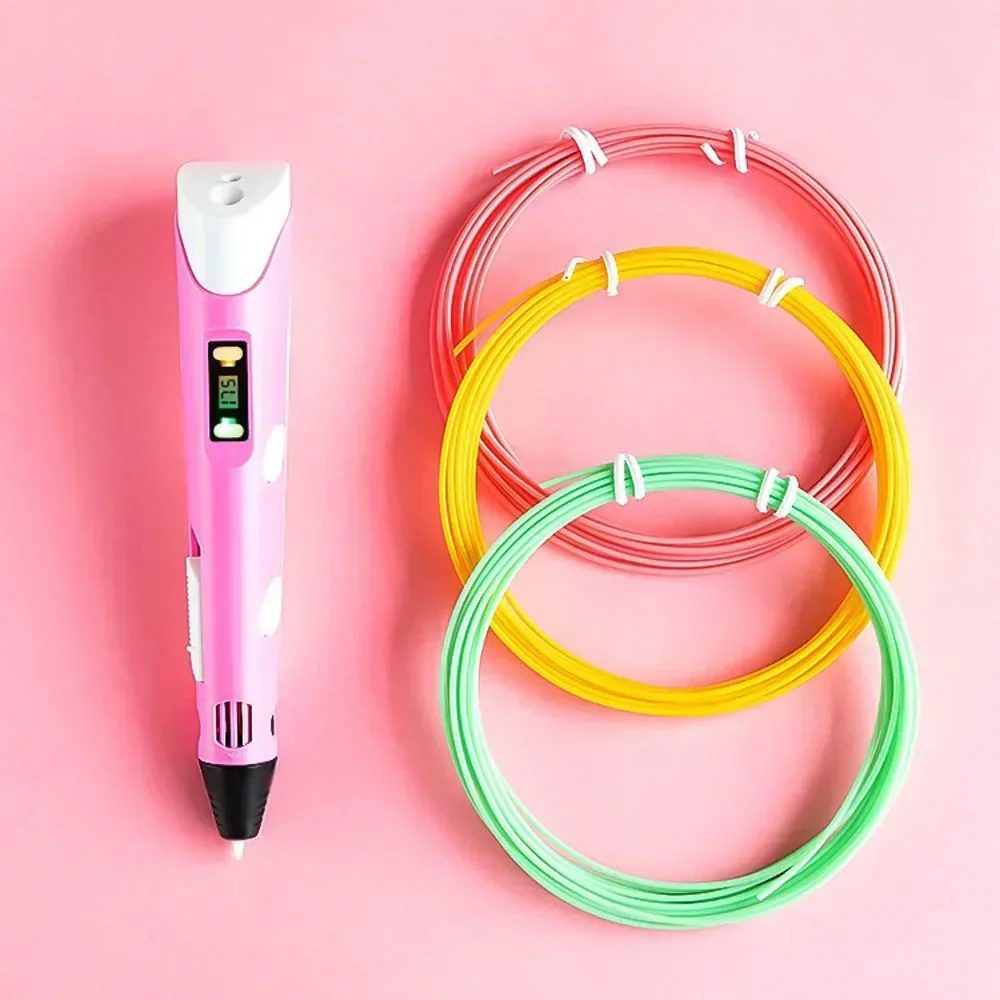 3D 프린터용 무독성 PLA 필라멘트, 펜 교체, 어린이 크리스마스 생일 선물, 1.75mm 필라멘트, 5M, 18M, 1 개