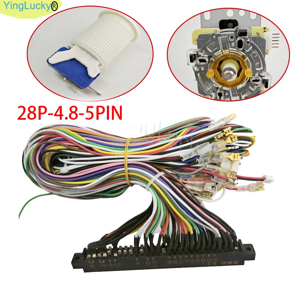 Jamma Harness with 5, 6 Action Button Wires/Jamma 28 Pin with 5,6 Buttons Wires for Arcade Game Machine/Pando Box