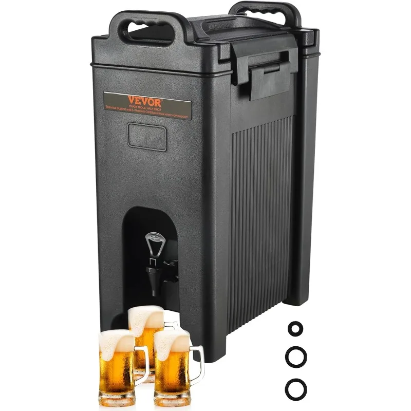 

Изолированный диспенсер для напитков VEVOR, 5 галлонов, пищевой сервер для горячих и холодных напитков LDPE, охладитель термодиспенсера для напитков